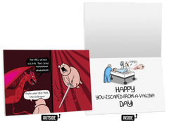 Escaped - NSFW Birthday Greeting Card