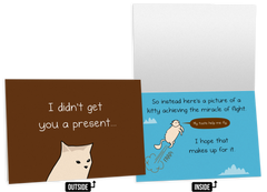 NSFW Kitty Flight - Birthday Greeting Card
