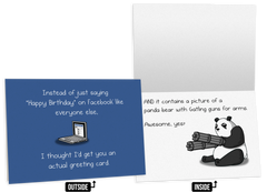 Facebook Panda - NSFW Birthday Greeting Card